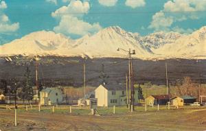 Haines Junction Yukon Street Scene Mountains Vintage Postcard K50443