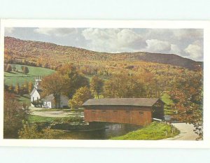 Unused Pre-1980 BRIDGE SCENE West Arlington Vermont VT HQ9276