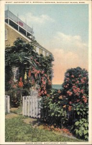 Nantucket Mass MA Sharp House Marshall Gardiner Vintage Postcard