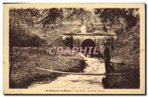 Old Postcard St Honore Les Bains The Desert The Roman Bridge