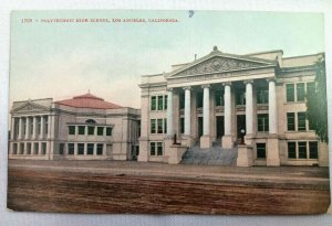 Vintage Postcard 1910's Polytechnic High School Los Angeles CA California