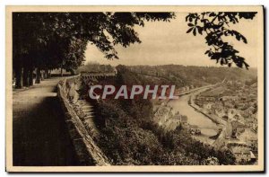 Old Postcard Dinan Rance view the English Garden