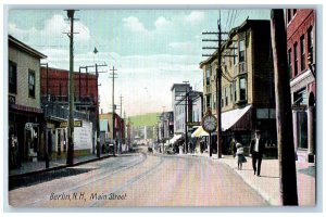 Berlin New Hampshire NH Postcard Main Street Exterior View c1910 Vintage Antique