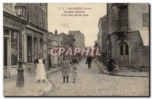 Saint Ouen Postcard Old Passage Eugenie Corner Rue Emile Zola