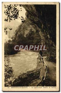 Old Postcard Brides les Bains Picturesque trails Salins