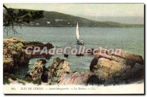 Old Postcard Lerins Islands Sainte Marguerite Rocks