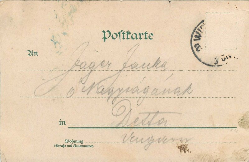 Austria litho gruss aus Wien postkarte