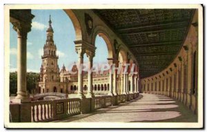 Old Postcard Sevilla Plaza De Espanai Galeria