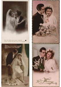 WEDDING DRESSES ROMANTIC  REAL PHOTO 100 CPA Pre-1940 (L4369)