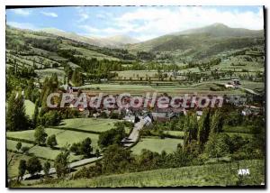 Postcard Old Argein Ariege Vue Generale Route de Saint Girons and Col Portet ...