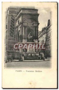 Postcard Old Paris Fontaine Moli?re