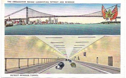 Detroit-Windsor Tunnel, Windsor, Ontario, Canada. Also, Ambassador Bridge