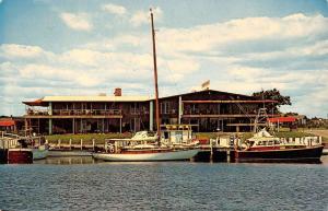 Falmouth Massachusetts Flying Bridge Restaurant Vintage Postcard K38239