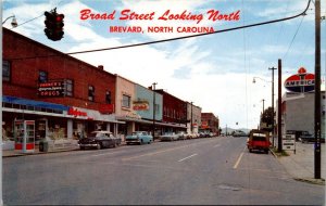 North Carolina Brevard Broad Street Looking North