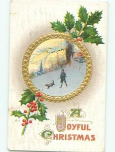 Divided-Back CHRISTMAS SCENE Great Postcard W9737
