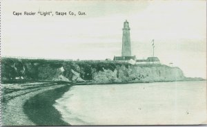 Canada Cap-des-Rosiers Lighthouse Gaspe Quebec Vintage Postcard C075