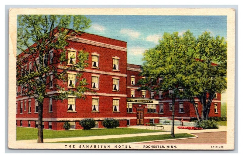 Samaratan Hotel Rochester Minnesota MN UNP Linen Postcard S13