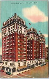 OKLAHOMA CITY, OK Oklahoma    SKIRVIN  HOTEL   c1930s Cars  Linen    Postcard