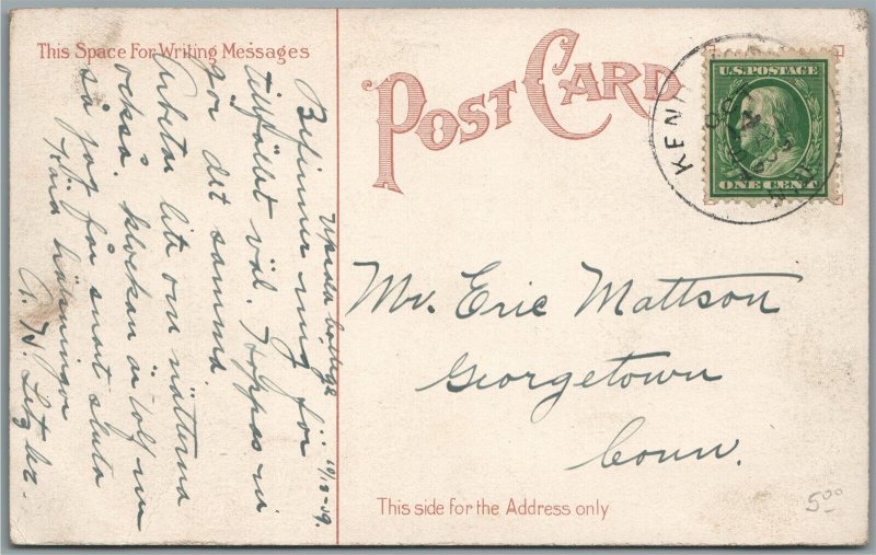 ELIZABETH NJ RAILROAD CROSSING ANTIQUE POSTCARD