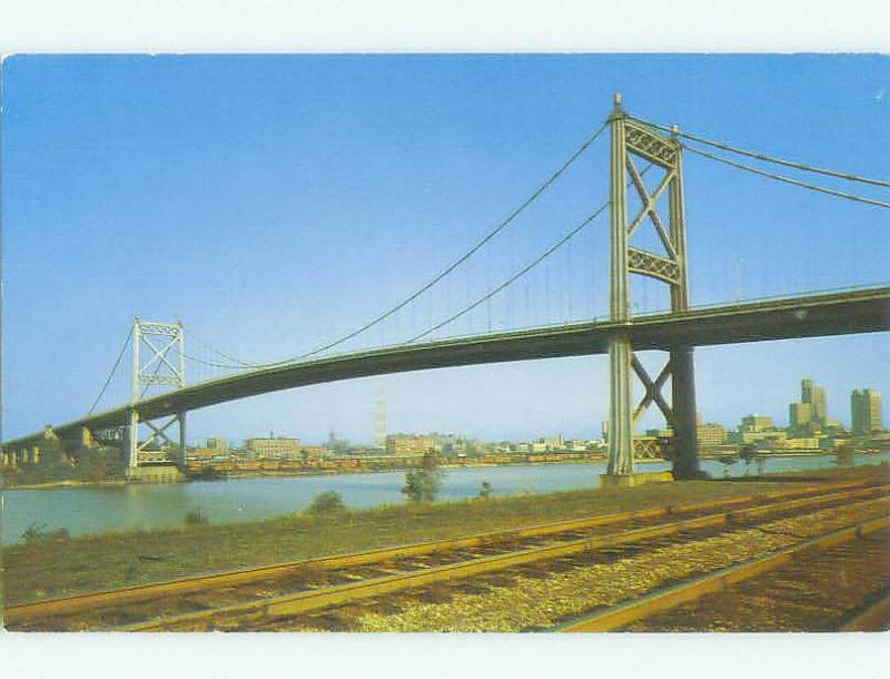 Unused Pre-1980 BRIDGE SCENE Toledo Ohio OH HQ9316