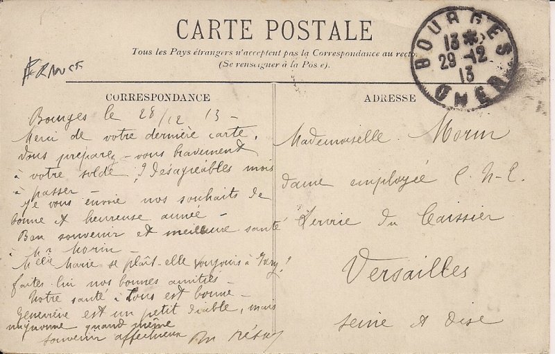 Bourges, France, Cathedral, Pastoral Scene by Moonlight 1913