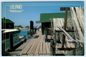 LELAND, Lake Michigan MI ~ Leelanau Leather FISHTOWN 4x6 Postcard