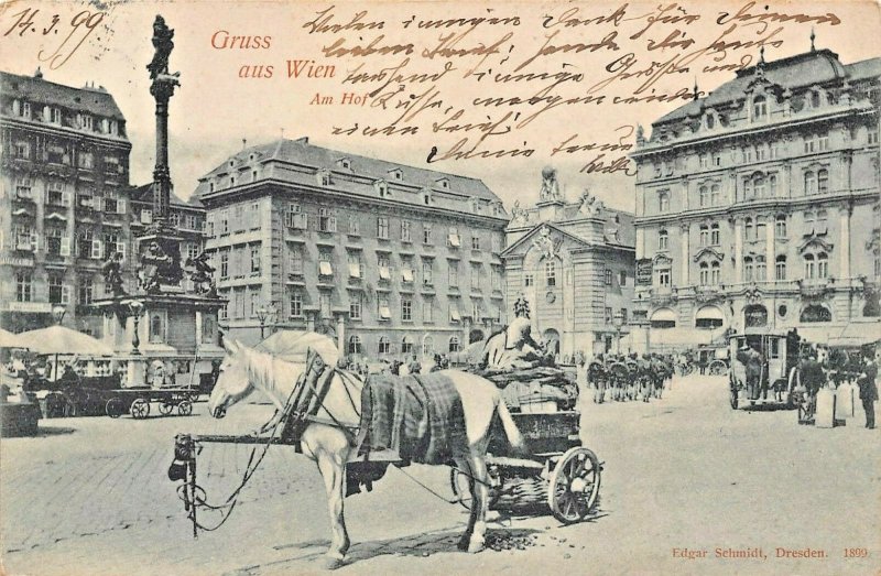 WIEN VIENNA AUSTRIA~AM HOF~1899 EDGAR SCHMIDT PHOTO POSTCARD