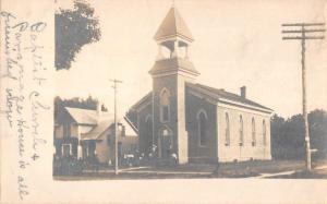 Baptist Church And Parsonage Exterior Real Photo Antique Postcard K105224