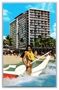 Postcard HI The Outrigger Hotel Waikiki Hawaii Vintage Standard View Card  