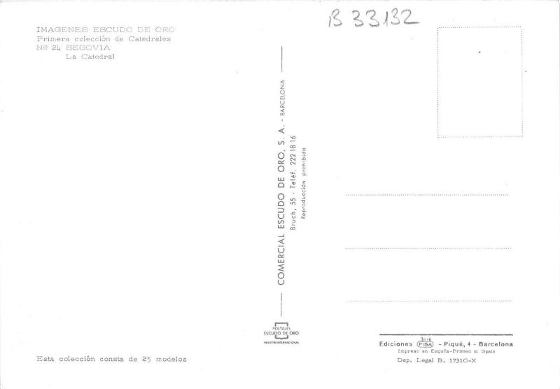 B33132 Segovia La Catedral   spain
