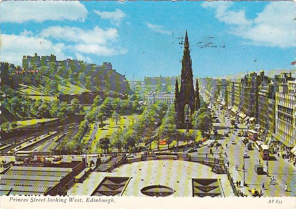 Scotland Edinburgh Princes Street Looking West