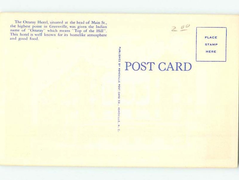 Linen HOTEL SCENE Greenville South Carolina SC AE1791 United States