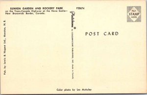 Postcard GARDEN SCENE Moncton New Brunswick NB AK2553