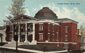 TEMPLE ISRAEL AKRON OHIO JUDAICA POSTCARD (c. 1913)