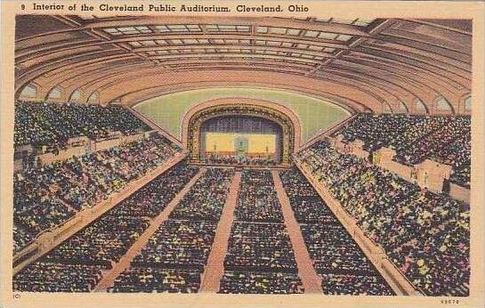 Ohio Cleveland Interior Of The Cleveland Public Auditorium