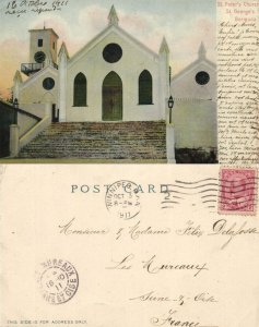 bermuda, St. GEORGES, St. Peter's Church (1911) Postcard