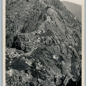 c1940s Mt. Katahdin, ME RPPC On Knife Edge Trail Jackins, Waterville, Maine A187