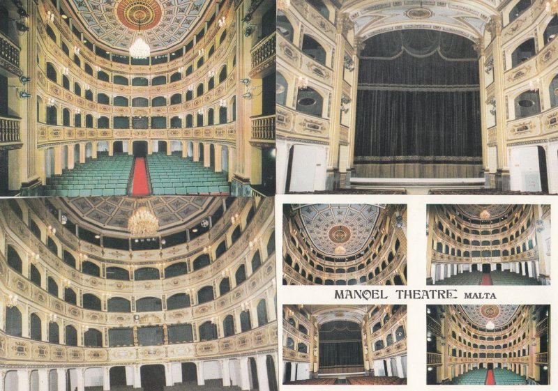 Malta Manqel National Theatre 4x Postcard s