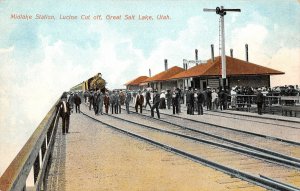 F88/ Salt Lake City Utah Postcard c1910 Midlake Railraod Depot Lucine