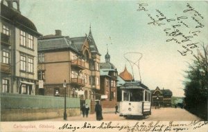 Carlsrogatan Goteborg Trolley Sweden undivided C-1905 Postcard 20-5593