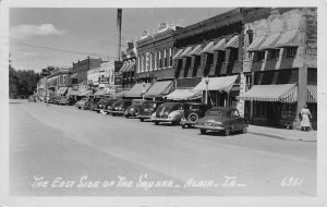 J78/ Albia Iowa RPPC Postcard c40-50s Main Street Stores 29