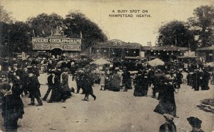 UK A Busy Spot on Hampstead Heath Vintage Postcard 07.07 