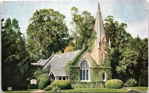 1930s GLENDALE CALIFORNIA FOREST LAWN MEMORIAL PARK CHURCH LINEN POSTCARD 42-175