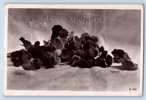 Dodge Minnesota MN Postcard RPPC Photo Birthday Flowers Rotograph 1909 Antique