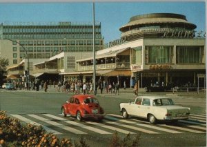 VW Bug Mercedes Benz? Berlin Street Scene Vintage 1960s Continental Postcard