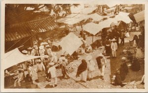 Taxco Mexico Vendors Market Kodak Mexican Real Photo Postcard F22