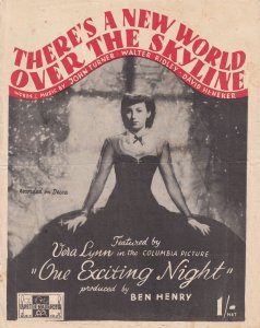 There's A New World Over The Skyline Vera Lynn 1950s Sheet Music