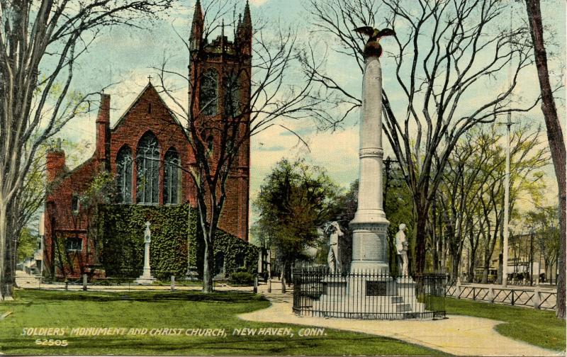 CT - New Haven - Soldiers' Monument & Christ Church