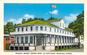 J43/ Okawville Illinois Postcard Chrome Original Mineral Springs Hotel  275