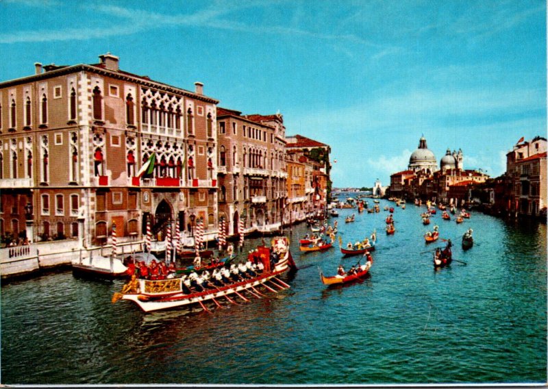 Italy Venezia Canal Grande The Historical Regatta